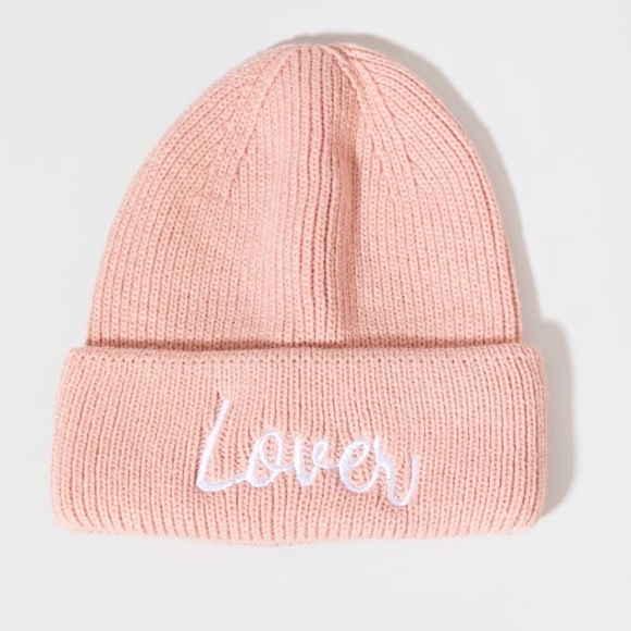 New with tags lover embroidered cuff beanie Valentine’s Day swiftie taylor swift - Picture 2 of 2